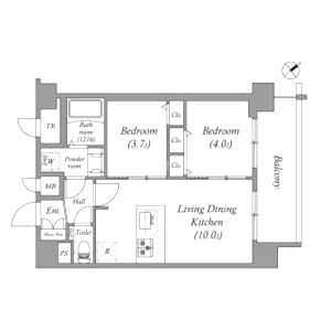 アドバンス大阪クラージュの間取り図