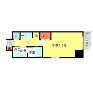 アーデン堺筋本町の間取り図