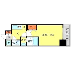 アーデン堺筋本町の間取り図