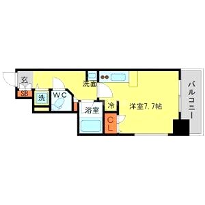 アーデン堺筋本町の間取り図