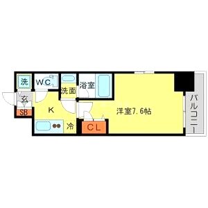 アーデン堺筋本町の間取り図