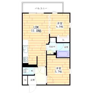 プレステージ14番館の間取り図