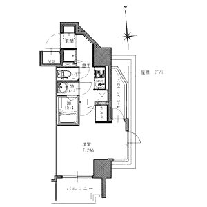 S-RESIDENCE南堀江の間取り図