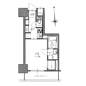 S-RESIDENCE南堀江の間取り図