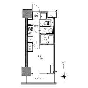 S-RESIDENCE南堀江の間取り図