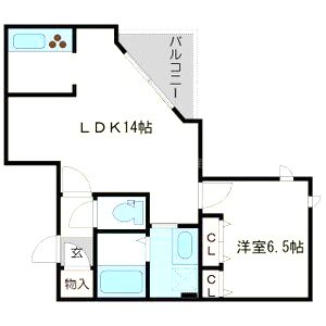 クリスタルリーフ千里中央の間取り図