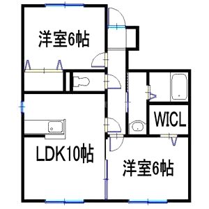 ファミールDの間取り図