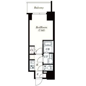 S-RESIDENCE難波大国町Unoの間取り図