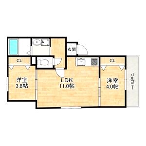 EST高見ノ里の間取り図