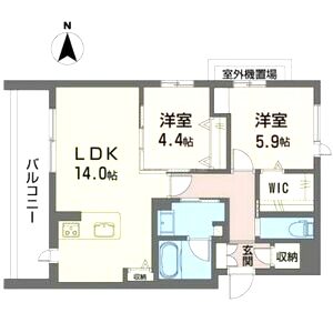 Light Villa江坂の間取り図