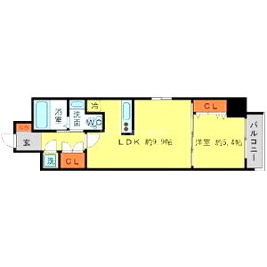 アーデン京町堀イーストの間取り図