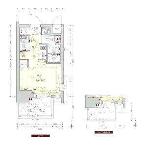プレサンス玉造駅前ルージュの間取り図