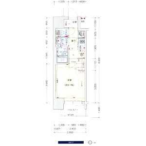 プレサンス上町台筆ヶ崎 NORTHの間取り図
