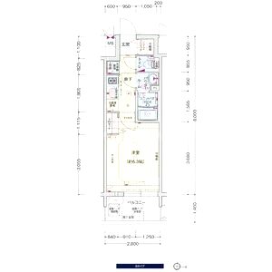 プレサンス上町台筆ヶ崎 NORTHの間取り図
