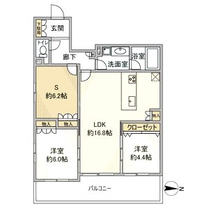 グランエスパス御所南の間取り図