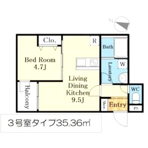 Mew Style Apartmentsの間取り図