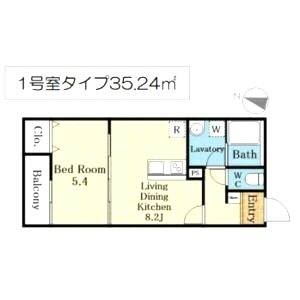 Mew Style Apartmentsの間取り図