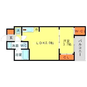 SERENiTE北浜の間取り図