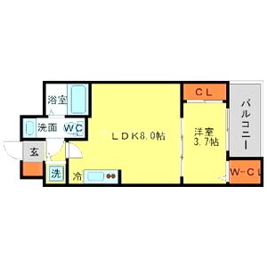 SERENiTE北浜の間取り図