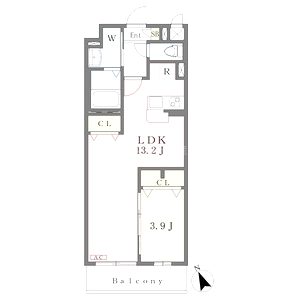 continent花影IIの間取り図