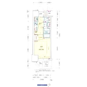 プレサンス三宮セントウエルの間取り図