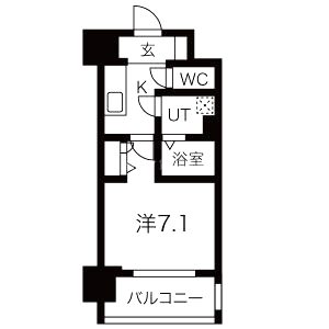 レジュールアッシュ梅田北の間取り図