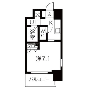 レジュールアッシュ梅田北の間取り図