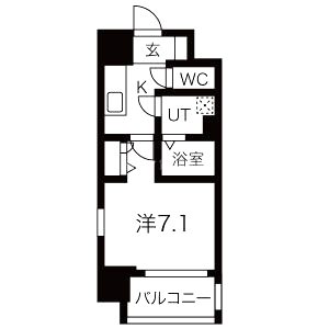 レジュールアッシュ梅田北の間取り図