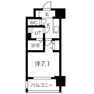 レジュールアッシュ梅田北の間取り図