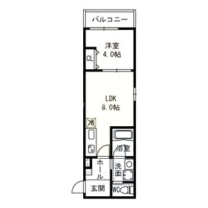 クレセント江坂の間取り図