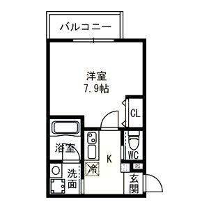 クレセント江坂の間取り図