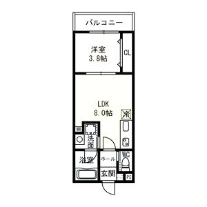 クレセント江坂の間取り図