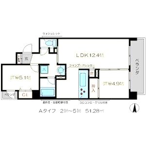 ラトゥール二条御所南の間取り図