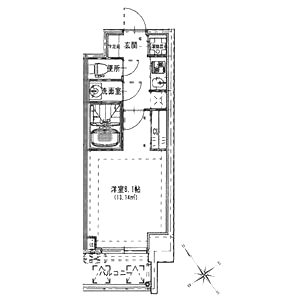 S-RESIDENCE都島の間取り図