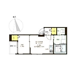 ルミエール シャルム江坂の間取り図