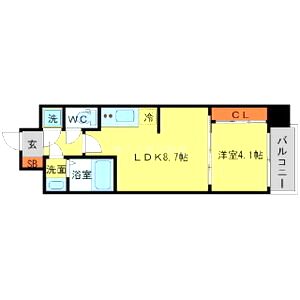 SERENiTE本町エコートの間取り図
