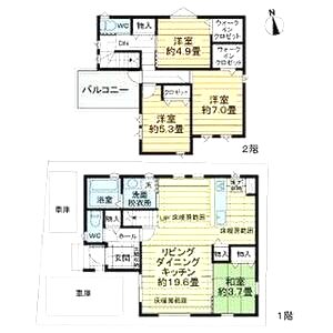 グラン・トワール大阪長吉の間取り図