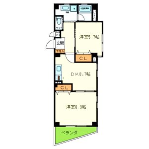 ドルチェ・ヴィータ新神戸の間取り図