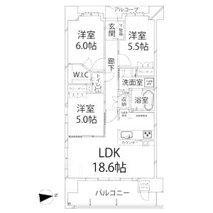ワコーレ姫路オーナーズレジデンスの間取り図