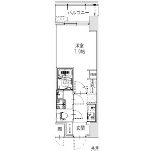 S-RESIDENCE難波大国町Tresの間取り図