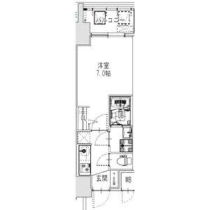 S-RESIDENCE難波大国町Tresの間取り図
