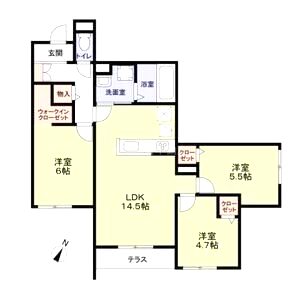 ハイテラス千里山の間取り図