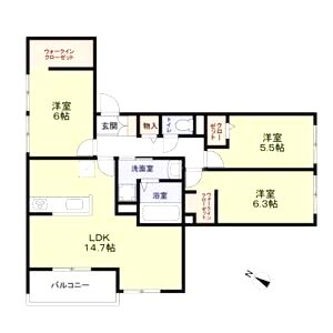 ハイテラス千里山の間取り図