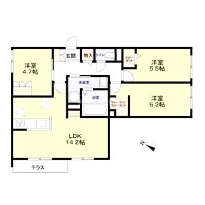 ハイテラス千里山の間取り図
