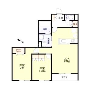 ハイテラス千里山の間取り図
