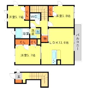 フォレストガーデンWESTの間取り図