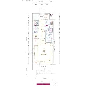 プレサンス梅田東ディアロの間取り図
