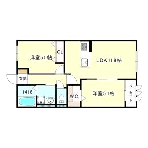 アズーロ垂水Iの間取り図