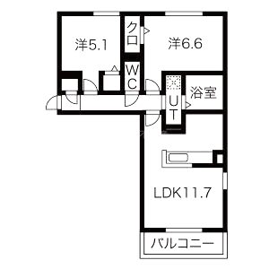 Bonheur(ボヌール)の間取り図