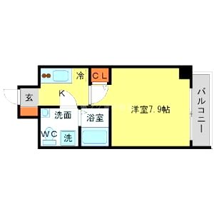 SERENiTE江坂四番館の間取り図